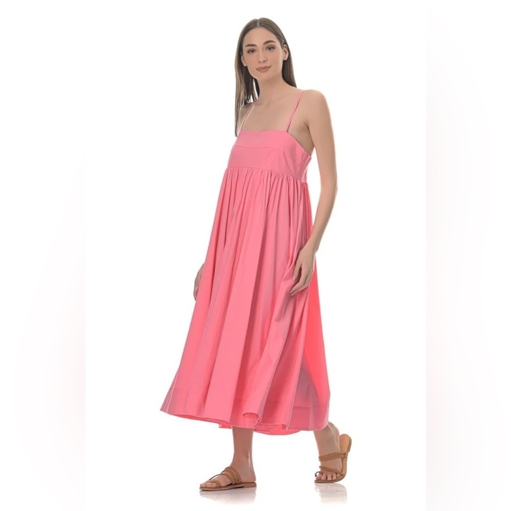 Anthropologie Devotion Twins Babydoll Pranitis Midi Dress Boho Coquette Pink S